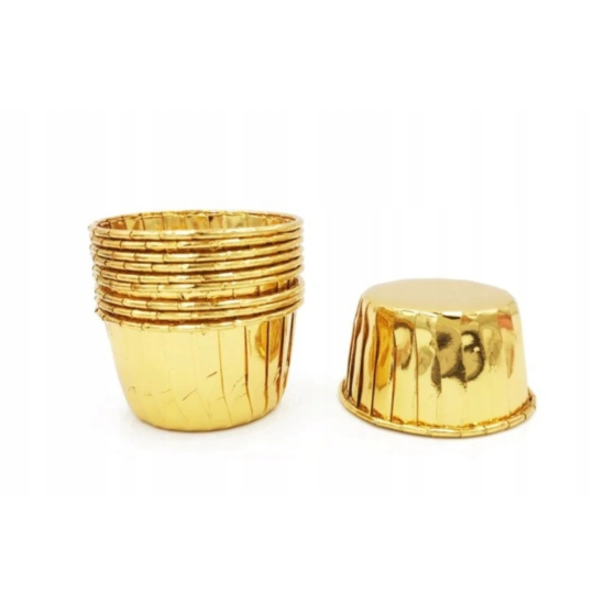 Papilotki kubeczki muffiny babeczki ZŁOTE 50x40mm_50szt